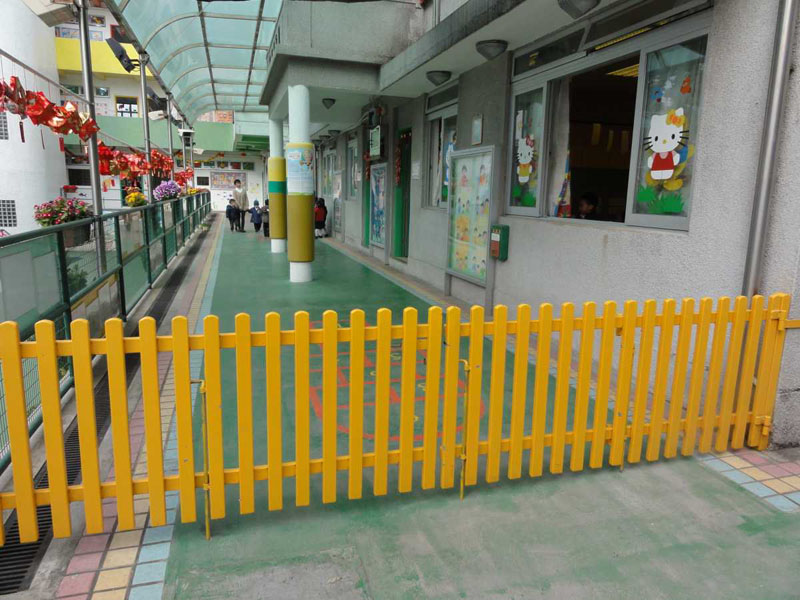 Enter the campus from the entrance of full-day classroom